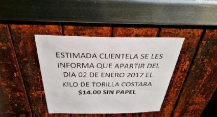 Por 'gasolinazo', kilo de tortilla aumenta tres pesos en Edomex