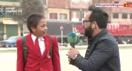 Niño roba corazones al abandonar entrevista para llegar a tiempo a la escuela (VIDEO) 