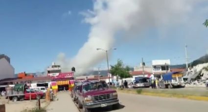 Explosión en bodega con juegos pirotécnicos, deja 2 heridos en Chiapas (VIDEO)