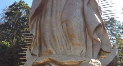 Develan en Edomex imagen monumental de la Virgen de Guadalupe