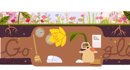 Doodle de Google dedicado al equinoccio de primavera