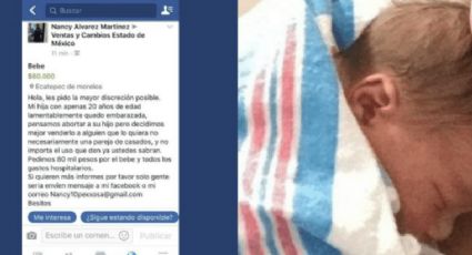 Abuela vende a nieto en 80 mil pesos a través de Facebook 