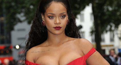Rihanna levanta suspiros con ajustado escote durante premier de 'Valerian'
