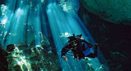Hallan fósiles de la Edad de Hielo en cueva submarina de Yucatán