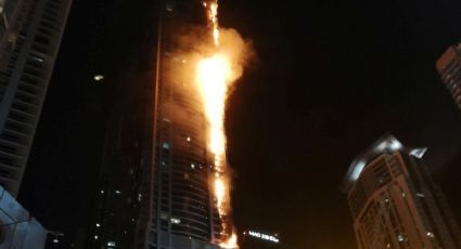 Controlan incendio en rascacielos de Dubái; no hay heridos