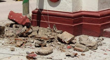 Sismo provoca daños en los portales históricos del Ayuntamiento de Chilapa
