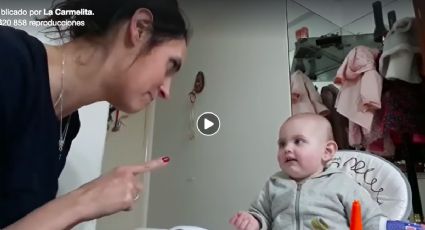 Una divertida 'discusión' entre una madre y su bebé se vuelve viral (VIDEO)