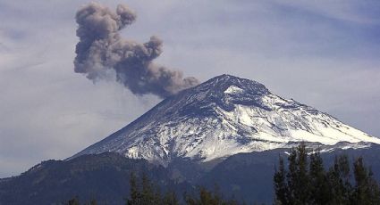Popocatépetl registra emisión de ceniza