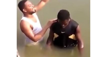 Hombre muere ahogado durante su bautizo (VIDEO)