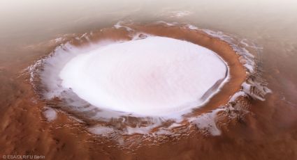 Hallan cráter cubierto de hielo en Marte (FOTO)