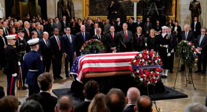 Inicia funeral de George H.W Bush en el Capitolio de EEUU