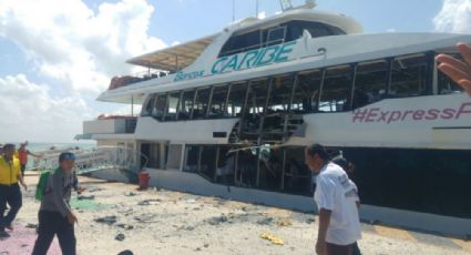 Explosión al interior de un ferry en Playa del Carmen deja 18 heridos (VIDEO)