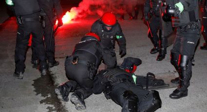 Muere de un infarto un policía durante disturbios en Bilbao (VIDEO)