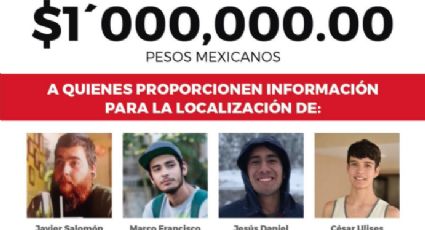 Gobierno de Jalisco ofrece un mdp por información de estudiantes desaparecidos
