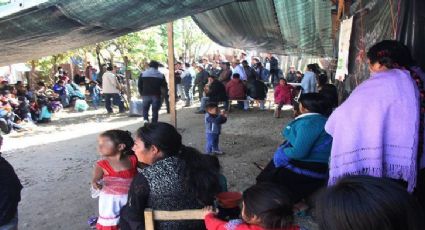 Gobierno continúa apoyo a desplazados de Chenalhó, Chiapas; realizan plantón indefinido 