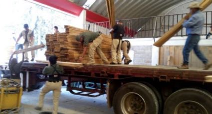 Profepa decomisa más de 3 mil piezas de madera aserrada en Edomex