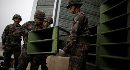 Coreas comienzan a desmantelar altavoces en zona fronteriza (FOTOS)
