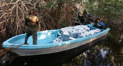 Asegura Semar cuatro embarcaciones con más de 9 litros de gasolina en Chiapas 