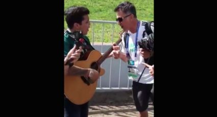 Christian Nodal le lleva serenata a Juan Carlos Osorio en Rusia (VIDEO)
