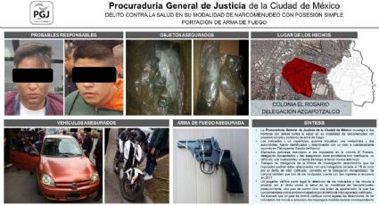 Asaltaban cuentahabientes en Azcapotzalco y también portaban droga (VIDEO) 