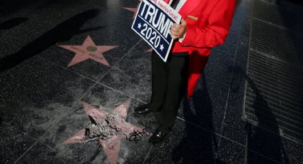 Destruyen nuevamente estrella de Trump en Hollywood (VIDEO)