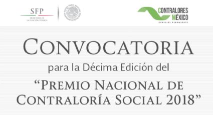 Convoca SFP a participar en el Premio Nacional de Contraloría Social 2018