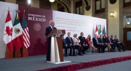 México, EEUU y Canadá firman en Palacio Nacional cambios al T-MEC