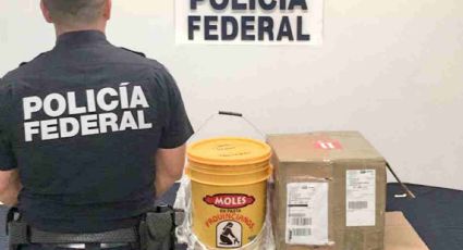 Aseguran cinco kilos de heroína ocultos en recipientes con mole