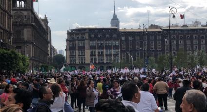 Transcurre en calma acto presidencial en el Zócalo