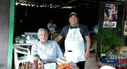 AMLO disfruta birria en local 'La Guadalupe' en Michoacán (VIDEO)