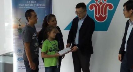 Aerolínea china regala viaje a niña mexicana para participar en campeonato de Aritmética