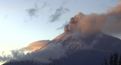 Presenta actividad el volcán Popocatépetl