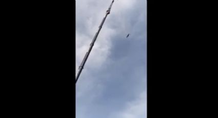 Hombre sufre caída al saltar del bungee (VIDEO)