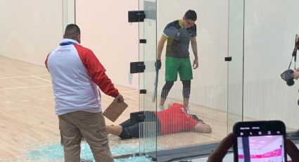 Terrible accidente en la final de raquetbol varonil individual de Lima 2019