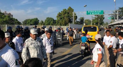 Migrantes intentan cruzar frontera México-Guatemala