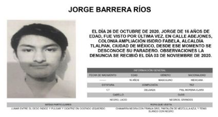 UNAM se suma a búsqueda del alumno desaparecido Jorge Barrera