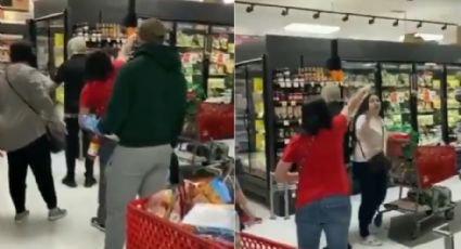 A gritos, clientes exigen a mujer que abandone tienda por no llevar cubrebocas