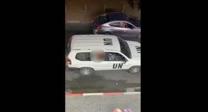 Captan a pareja teniendo relaciones en vehículo de la ONU