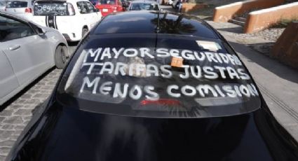 Choferes de DiDi, Uber y Cabify se manifiestan en calles de Puebla