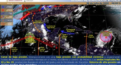Pronostican lluvias fuertes a muy fuertes sobre el occidente de México