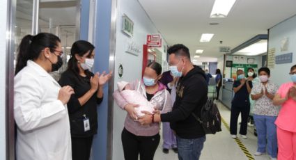 IMSS da de alta a bebé prematura tras padecer Covid-19
