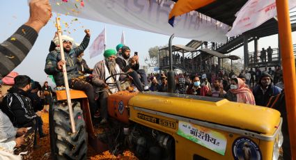 Agricultores protestan en Nueva Delhi