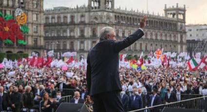 Tras abarrotar el Zócalo capitalino, estoy muy contento: AMLO