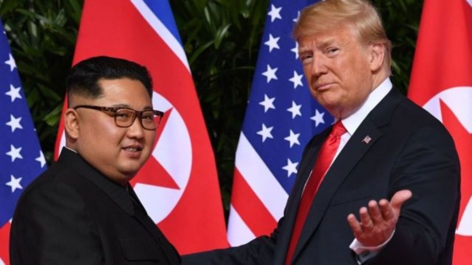 Kim Jong-Un y Donald Trump en una reunión en 2019