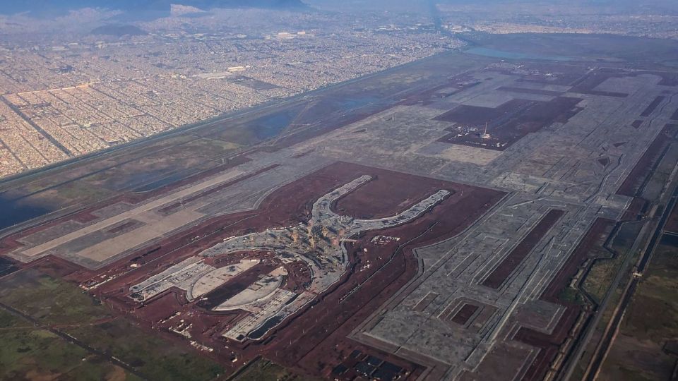 El extinto Nuevo Aeropuerto Internacional de México (NAIM).