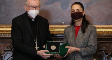 Nombra Sheinbaum huésped distinguido de CDMX a Cardenal Pietro Parolin