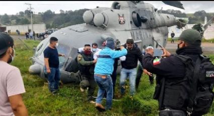 Helicóptero de la Semar realiza aterrizaje de emergencia por falla