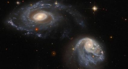 Telescopio espacial Hubble capturó interacción galáctica
