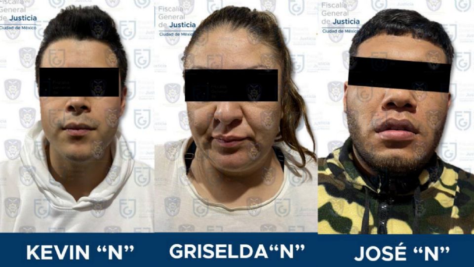 Los tres detenidos por elementos de la FGJ-CDMX