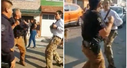 Policía se 'rifa un tiro' con un ciudadano en Ecatepec: VIDEO